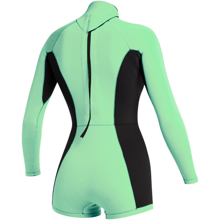 2024 Mystic Womens Lunar BK Longarm 2/2mm Back Zip Shorty Wetsuit 35000.240113 - Lime Green